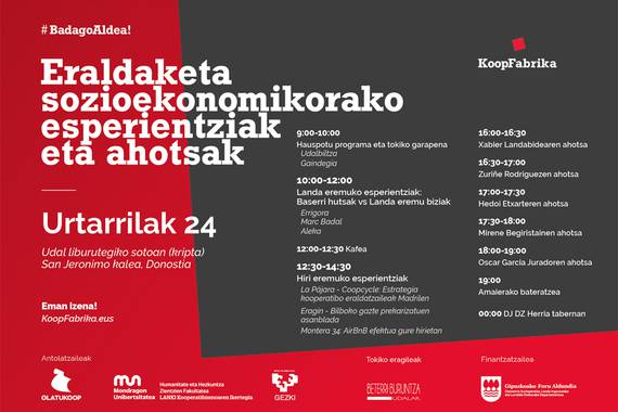 Jardunaldia Donostian: Eraldaketa sozioekonomikoa, lurralde desorekak
