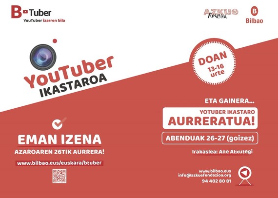 Eman izena B-Tuber ikastaroetan!