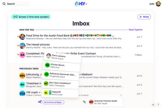 Hey.com e-posta zerbitzu "apurtzailea"