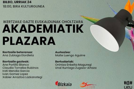 Akademiatik plazara: ikertzaile gazte euskaldunak ezagutu Bilbon urriaren 24an