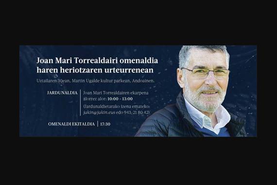 Joan Mari Torrealdairi omenaldia, azkenean, uztailaren 30ean