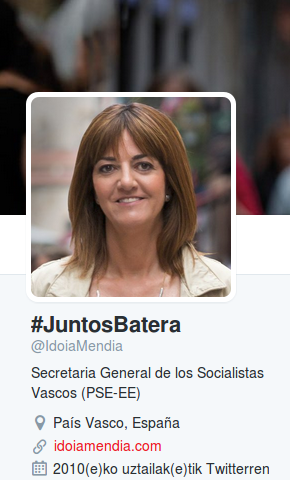 Idoia Mendia Twitter profila