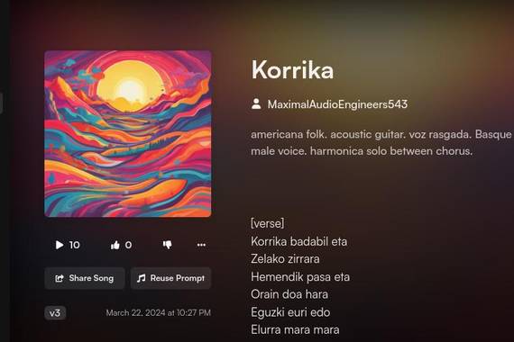 Suno eta Udio salaketapean copyright-a duen musika baliatzeagatik, eta baietz diote, horixe egiten diotela