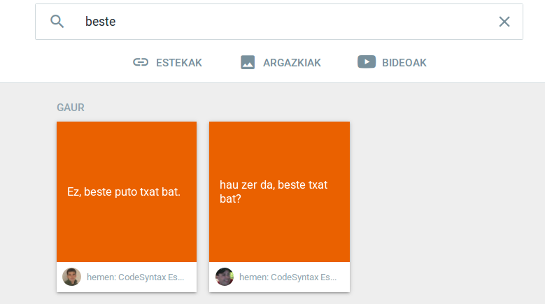 Google Spaces web bertsioa