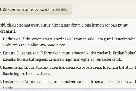 Claude, euskaraz oso txukun egiten duen beste adimen artifizial bat
