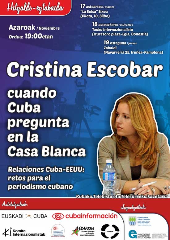 TOPAKETA irekia Bilbon 'Cristina Escobar: Kubak Etxe Zurian galdetzen duenean'