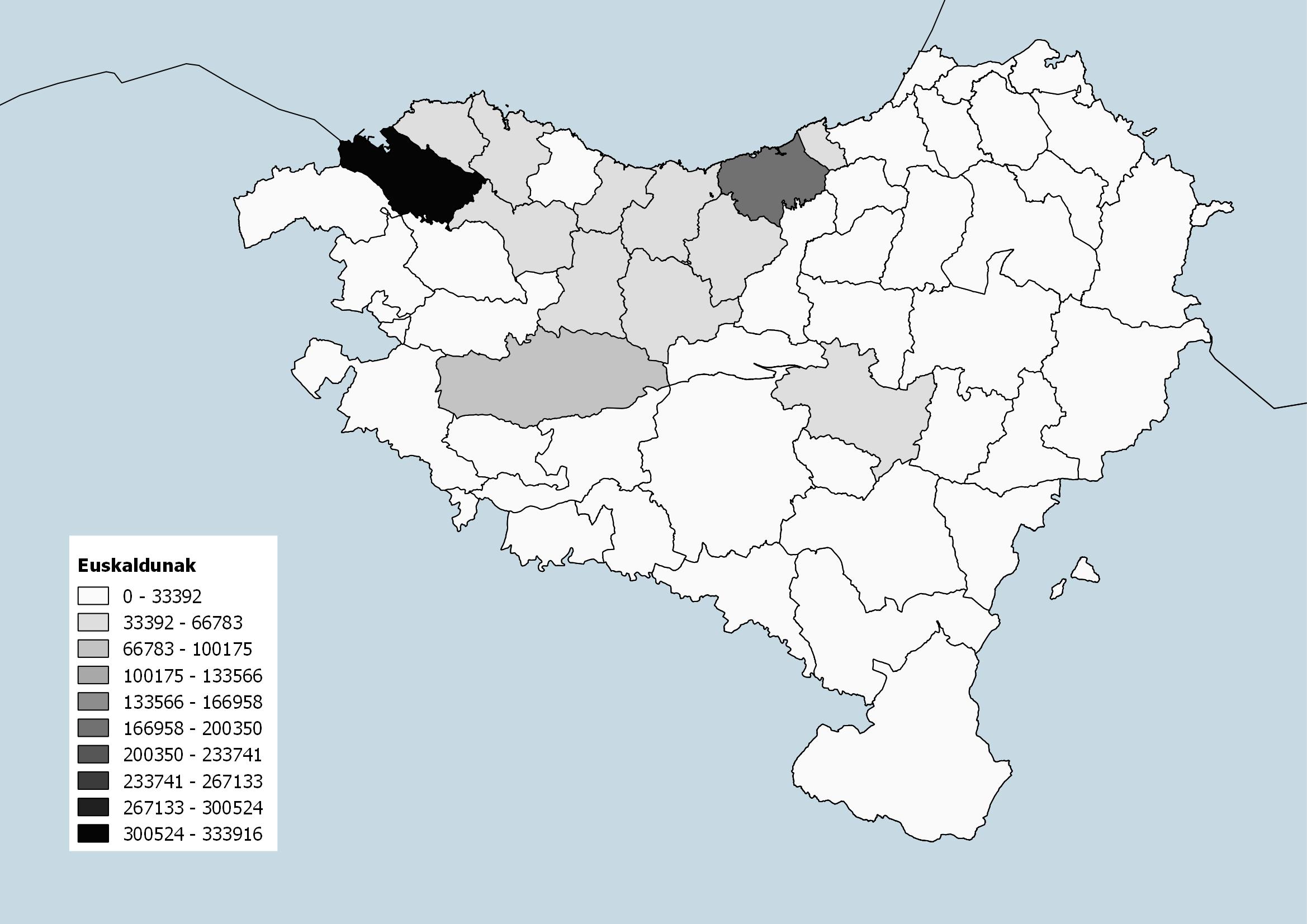 EHko euskaldunak, eskualdeka