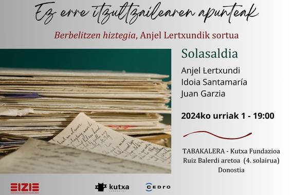 Berbelitz eta Anjel Lertxundi: «Ez erre itzultzailearen apunteak»