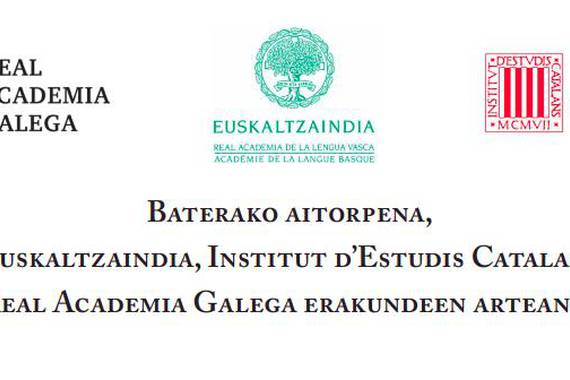 Euskaltzaindiaren eta beste akademien eskaera Espainiako gobernuari