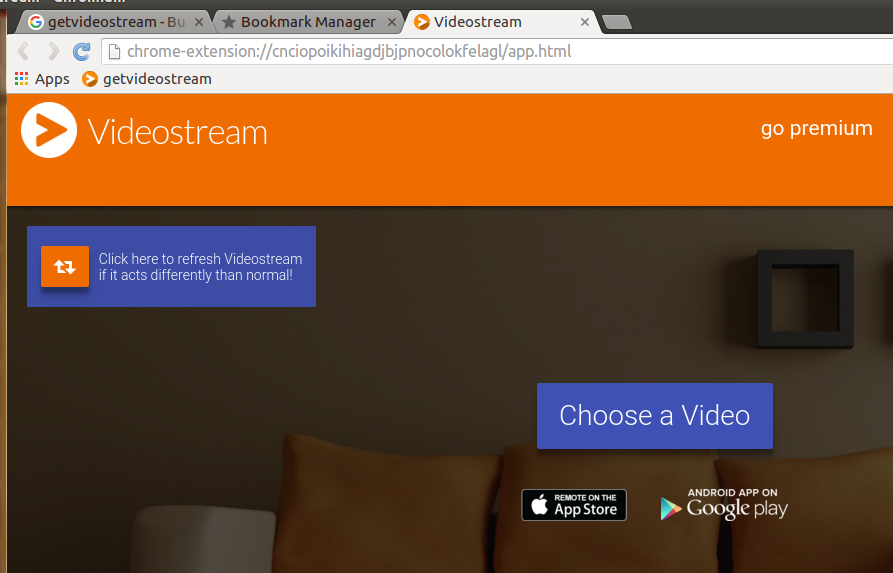 Videostream: filma aukeratzeko