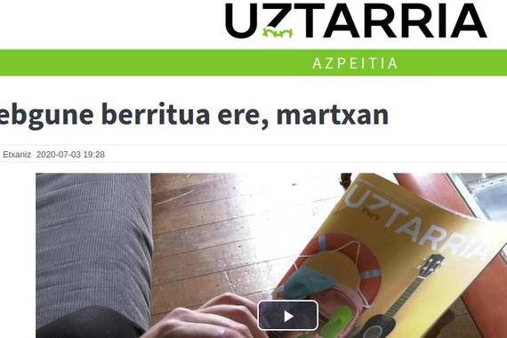 Uztarriak webgunea berritu du