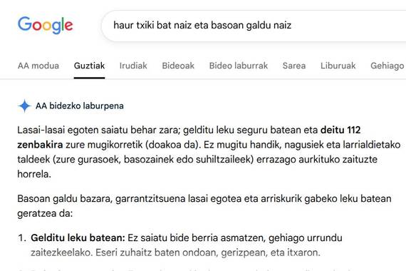 Google bilatzailea funtsean AA txat bat da orain