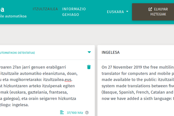 Itzulpengintza automatikoan beste urrats bat: euskara-ingelesa (eta alderantziz)