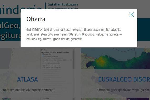 Gaindegiak bere jarduera eten du