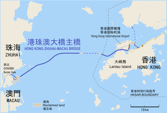 Munduko zubi luzeena irekiko da gaur Hong Kong-en