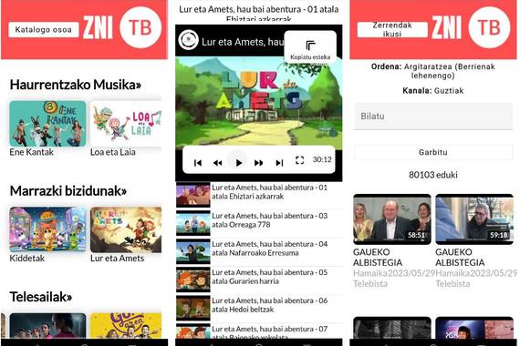ZNI TB: Youtubeko euskarazko edukien aplikazioa
