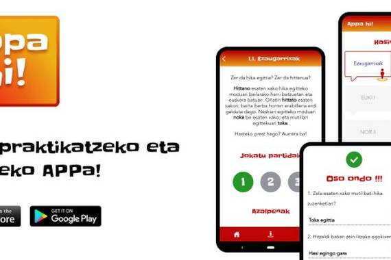 Appa Hi aplikazioarekin euskara batuko hitanoa praktikatu daiteke orain