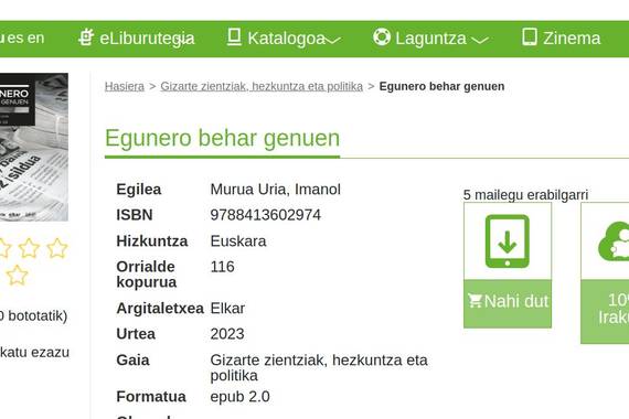 eLiburutegian irakurketa gero eta zailagoa dela salatu dute