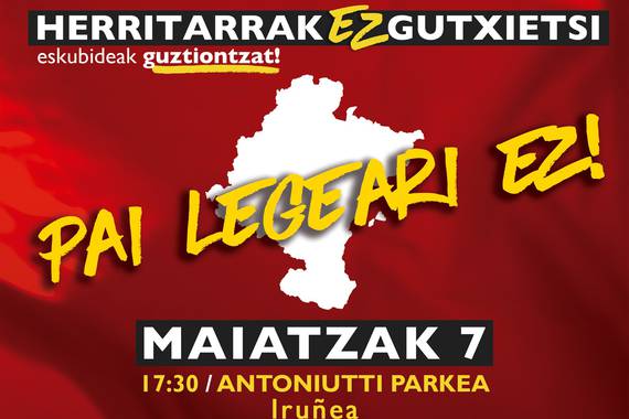 PAI ingelesezko ereduaren inposizioaren kontrako manifestazioa Iruñean