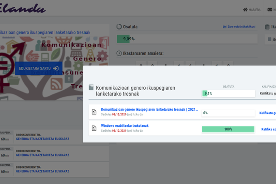 Online hezkuntzarako Evolcampus tresna, euskaratuta eta demo batean ikusgai