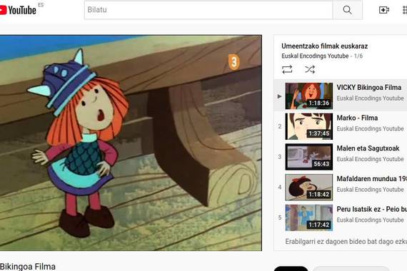 Euskal Encodings-ek Youtubera egindako saltoaz