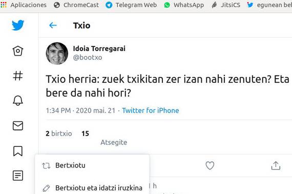 Bertxio iruzkinduak aurkitzeko metodoa