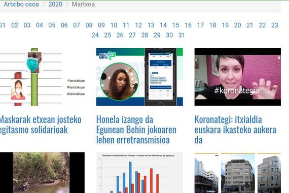 Pandemiako itxialdiaren artxibo digital bat dugu hemen