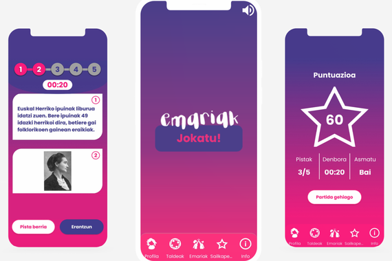 EmariAPP, emakumezko erreferenteen inguruko galdera-jokoa