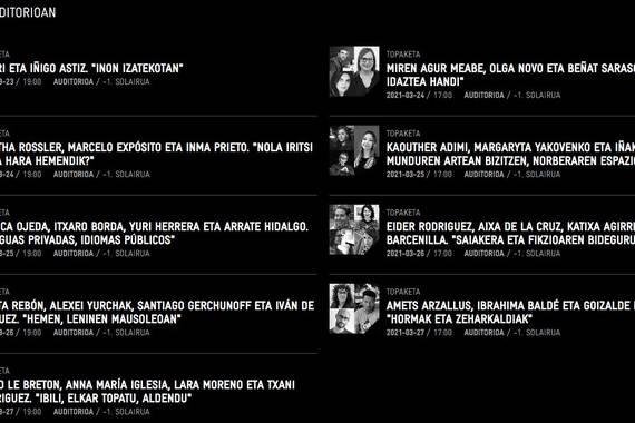 Gutun Zuria: euskarazko solasaldien egitaraua, streaming bidez irekia