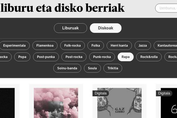 2020ko urteko liburu eta disko berrien bilduma egin du Berriak