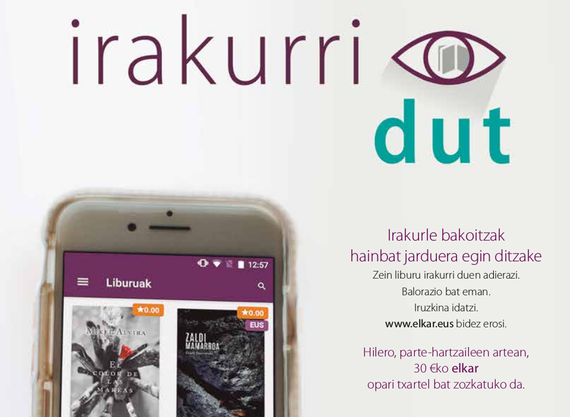 Irakurri Dut, irakurtzaletasuna sustatzeko app bat, hileroko sariarekin