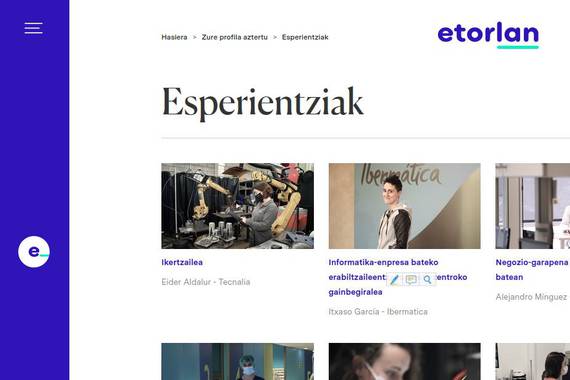 Ikasketa eta irteera profesionalen informazioa emateko sortu da Etorlan.eus