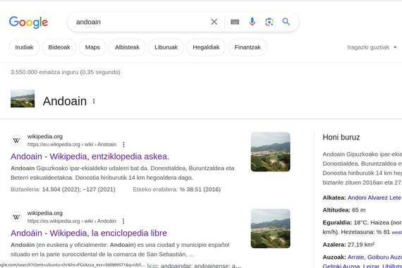 Googlek bilaketa algoritmoa aldatu du, euskarazko emaitzen alde oraingoan