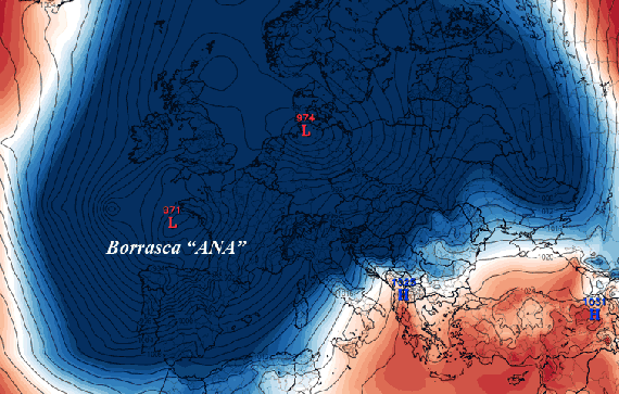 Borraska sakonak izendatzen hasi dira Aemet, MéteoFrance eta IMPA. "Ana" izan da lehenengoa