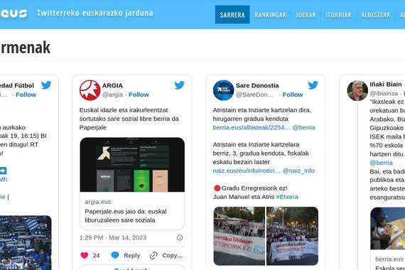 Umap hil da, akabo Twitterreko euskarazko biltegia