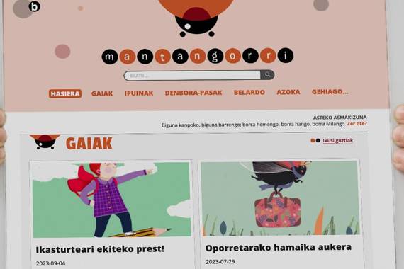 Mantangorri, haurrentzako webgune berria