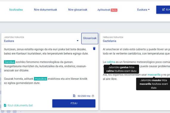 Elia itzultzailea: ordenagailuko gainerako programekin erabiltzeko modua