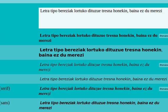 Mesedez, ez txiokatu tipografia alternatiboekin