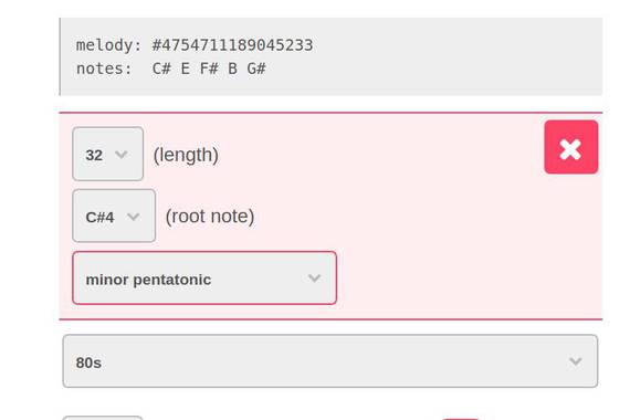 Melodia eta erritmo sortzaile ausazkoa, AI Melody Generator