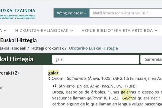 Orotariko Euskal Hiztegia berritu du Euskaltzaindiak