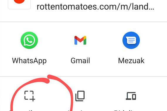 Pantaila argazkiak, pixkat errazago Androiden