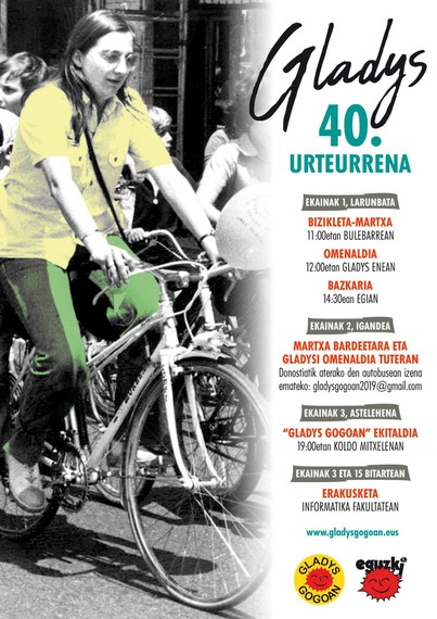 Gladys del Estalen hilketaren 40. urtemuga