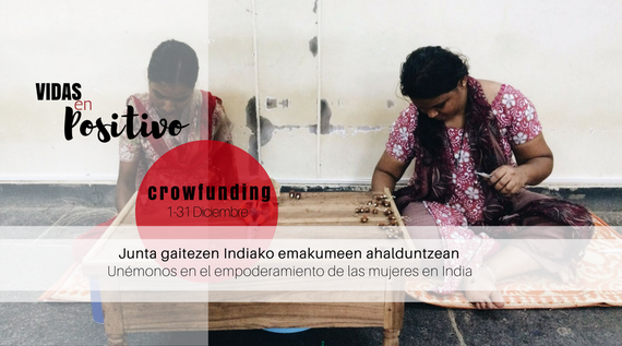 Indiako emakume HIESdunen aldeko ikasle batzuen crowdfunding-a
