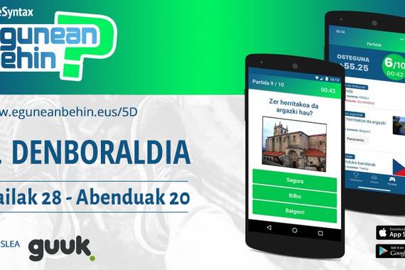 Egunean Behin jokoaren 5. denboraldia astelehenean hasiko da
