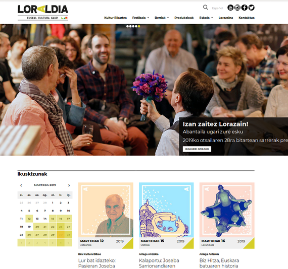 Bosgarren Loraldia Bilbon, webgune berrituarekin