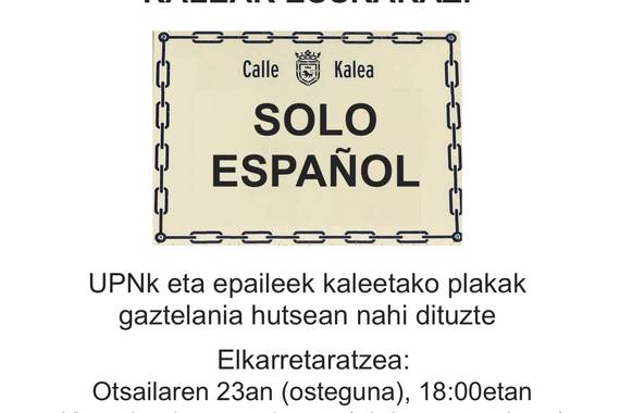 “Justizia” euskarafobikoari planto egiteko deialdia Nafarroan