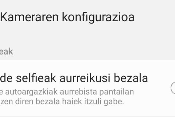 Selfietan "ispilu" efekturik ez gertatzeko