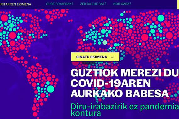 Europako ekimena: Diru publikoa, kontrol publikoa Diru-irabazirik ez pandemiaren kontura