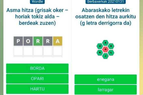 Keinu bat Egunean Behinetik modan jarri diren euskarazko beste jokoei