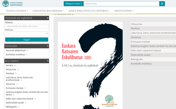Euskaltzaindiaren webgunea berritu da